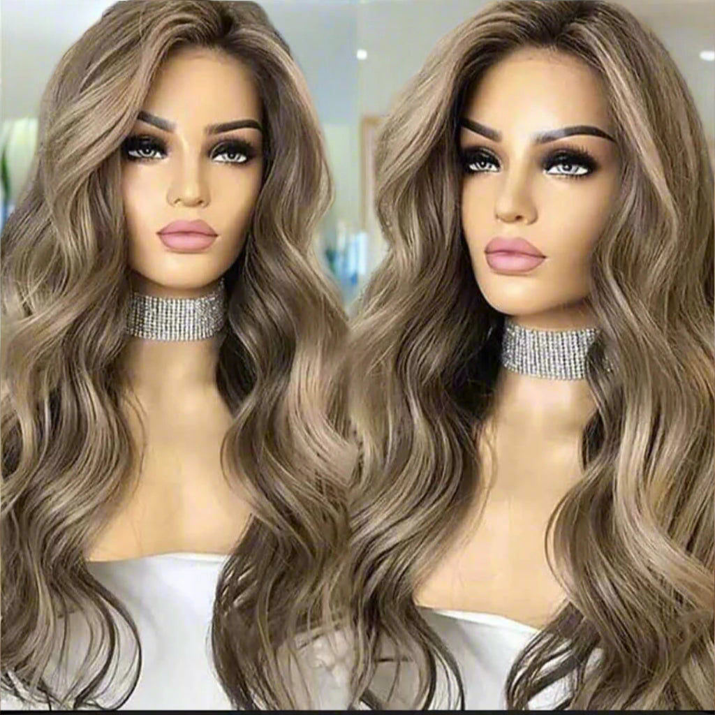 Salon colored lace closure wig