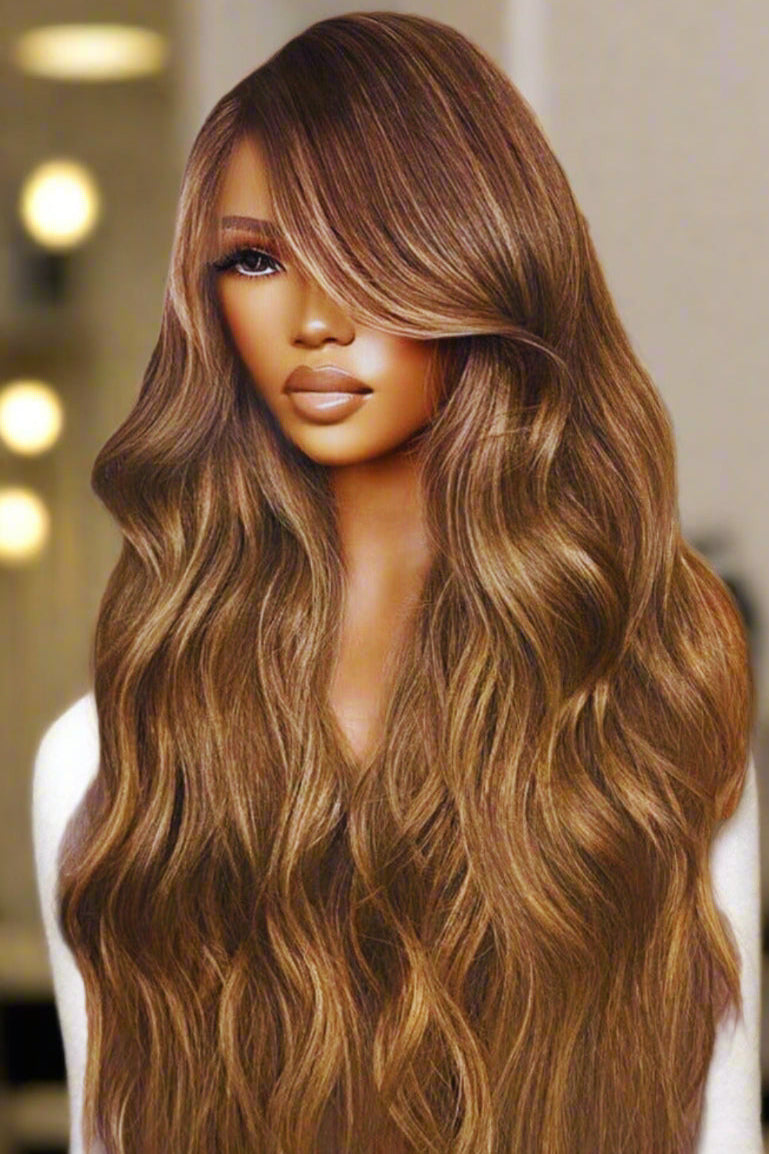 Salon colored lace wig